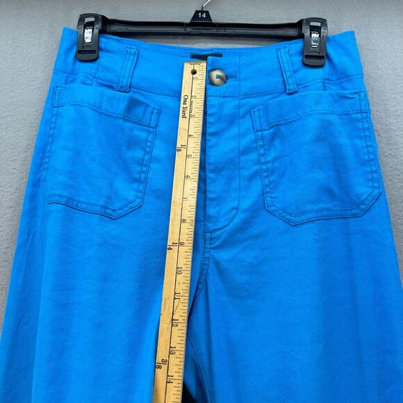 NWOT Maeve by Anthropologie Pants Women's 27/4 Blue The Colette Wide Leg Boho - Picture 11 of 13